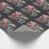 Weihnachtsdruckpapier für Motorräder Geschenkpapier (Ecke)