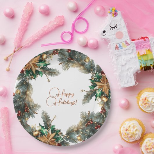 Weihnachtsdruckpapier Pappteller (Party)