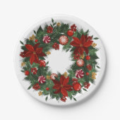 Weihnachtsdruckpapier Pappteller (Vorderseite)