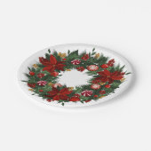 Weihnachtsdruckpapier Pappteller (Schrägansicht)