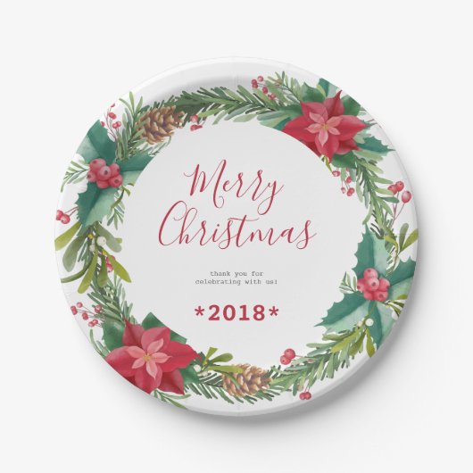 Weihnachtsdruckpapier-Teller Pappteller (Vorderseite)