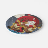 Weihnachtsdruckplatte Pappteller (Schrägansicht)