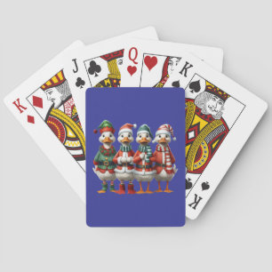 Weihnachtsduck Familienfeiertag Dekoration Spielkarten