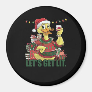 Weihnachtsduck, lasst uns was machen magnet
