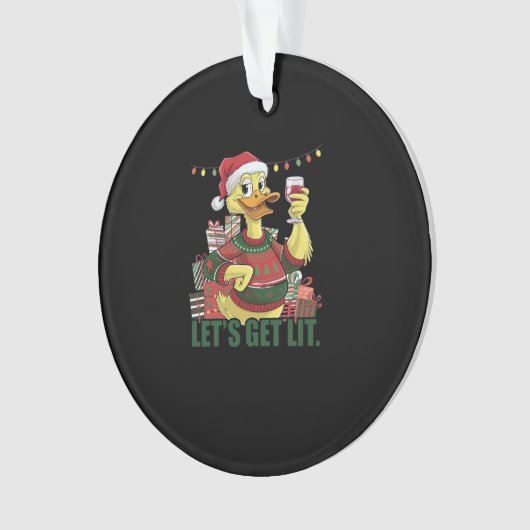 Weihnachtsduck, lasst uns was machen ornament (Vorderseite)