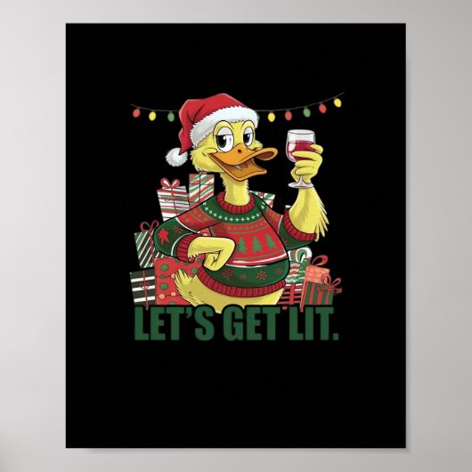 Weihnachtsduck, lasst uns was machen poster (Vorne)