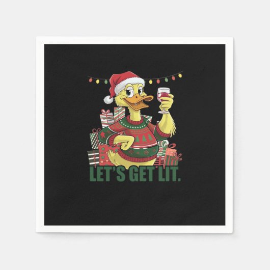 Weihnachtsduck, lasst uns was machen serviette (Vorderseite)