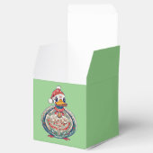 Weihnachtsduck mit einer Weihnachtsmannmütze Geschenkschachtel (Geöffnet)