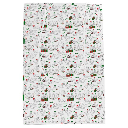 Weihnachtsducken Mittlere Geschenktüte (Vorderseite)