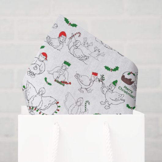 Weihnachtsducken Seidenpapier (Geschenktüte)