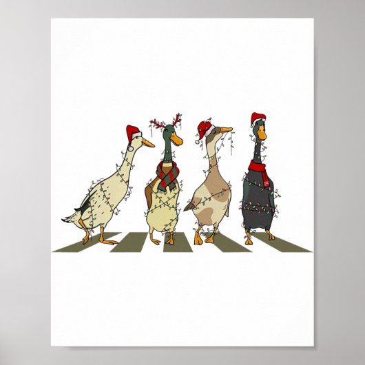 Weihnachtsducken Xmas Tree Lights Enck Weihnachtsf Poster (Vorne)