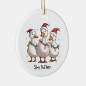 Weihnachtsducken Zierdekoration - Funny Farm Anima Keramik Ornament (Rechts)