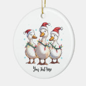 Weihnachtsducken Zierdekoration - Funny Farm Anima Keramik Ornament (Links)