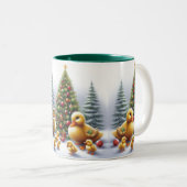 Weihnachtsduckling Zweifarbige Tasse (VorderseiteRechts)