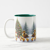 Weihnachtsduckling Zweifarbige Tasse (Links)