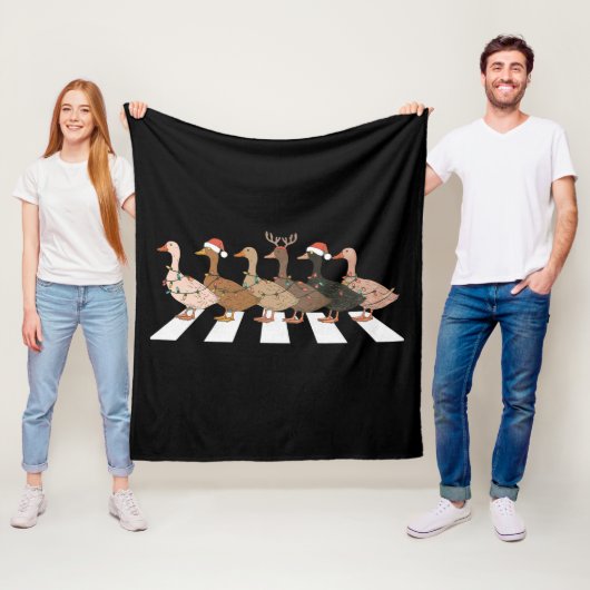 Weihnachtsducks Funny Animals Weihnachtsbaum Lover Fleecedecke (Beispiel)