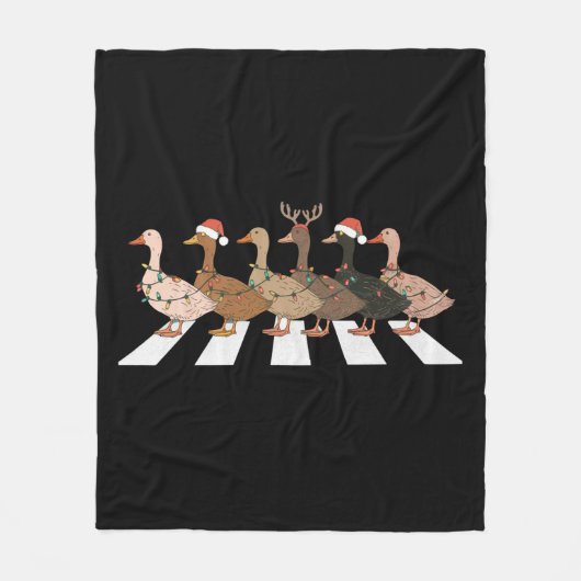 Weihnachtsducks Funny Animals Weihnachtsbaum Lover Fleecedecke (Vorderseite)