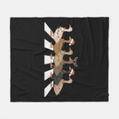 Weihnachtsducks Funny Animals Weihnachtsbaum Lover Fleecedecke (Vorderseite (Horizontal))