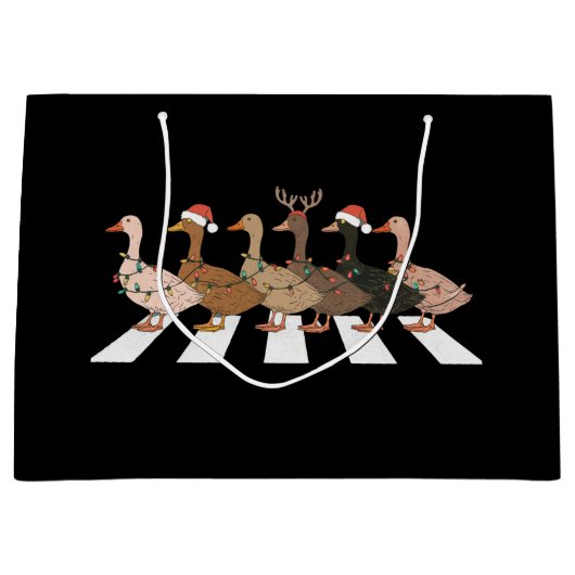 Weihnachtsducks Funny Animals Weihnachtsbaum Lover Große Geschenktüte (Vorderseite)