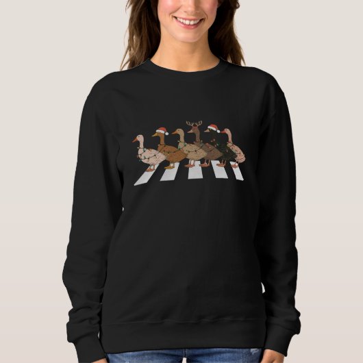 Weihnachtsducks Funny Animals Weihnachtsbaum Lover Sweatshirt (Vorderseite)