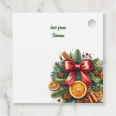 Weihnachtsdüfte Simmer Pot Geschenkanhänger (Rückseite)