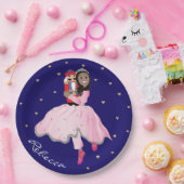 Weihnachtsdunkelhaarige Ballerina Clara Papierplat Pappteller (Party)