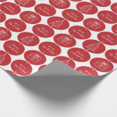 Weihnachtsdunkelrote Kreise - Kundenname Geschenkpapier (Ecke)