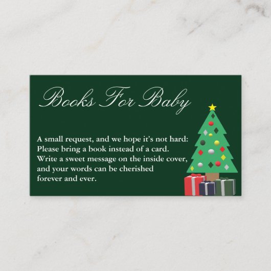 Weihnachtsduschbücher für Babykarten Begleitkarte (Vorderseite)