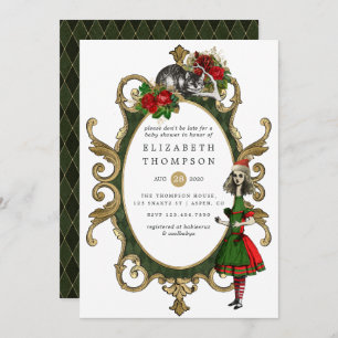 Weihnachtsdusche Alice im Wunderland Einladung