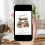 Weihnachtsdusche auf dem lokalen Markt Einladung