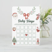 Weihnachtsdusche Baby Bingo Games Card Einladung (Stehend Vorderseite)