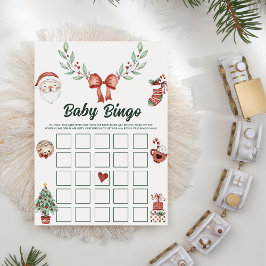Weihnachtsdusche Baby Bingo Games Card Einladung
