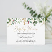 Weihnachtsdusche Babydusche Begleitkarte (Stehend Vorderseite)