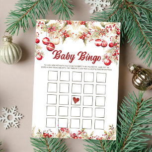 Weihnachtsdusche Bingo Games Card Einladung