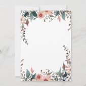 Weihnachtsdusche Blumenladen Weiß Rosa Einladung (Rückseite)