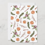 Weihnachtsdusche | Botanischer Winter Einladung (Rückseite)