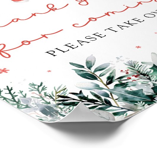 Weihnachtsdusche Danke, dass ihr gekommen seid Poster (Ecke)