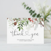 Weihnachtsdusche Dankeschön Karte (Stehend Vorderseite)