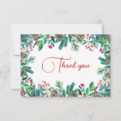 Weihnachtsdusche Dankeskarte (Vorderseite)