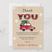 Weihnachtsdusche Dankeskarte (Vorderseite)