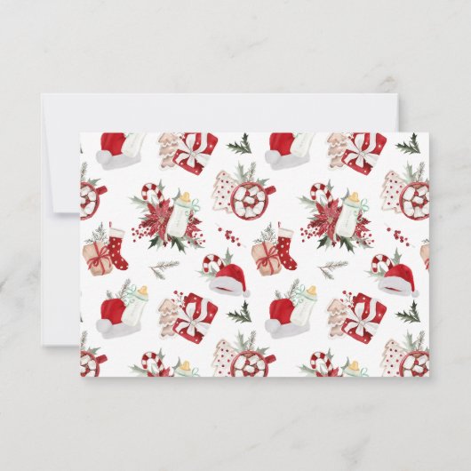 Weihnachtsdusche Dankeskarte (Rückseite)