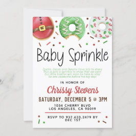 Weihnachtsdusche Donut Baby Sprinkle Einladung