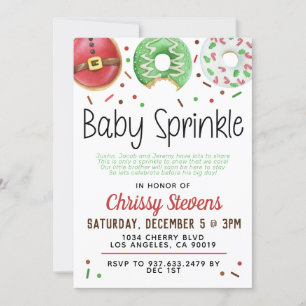 Weihnachtsdusche Donut Baby Sprinkle Einladung