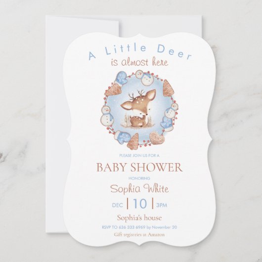 Weihnachtsdusche Einladung (Vorderseite)