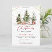 Weihnachtsdusche Einladung (Stehend Vorderseite)