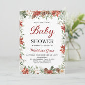 Weihnachtsdusche Einladung (Stehend Vorderseite)