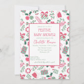 Weihnachtsdusche Einladung (Vorderseite)