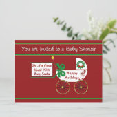 Weihnachtsdusche Einladung Happy Holidays (Stehend Vorderseite)