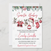 Weihnachtsdusche Einladung Set Template Sant (Vorderseite)