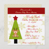 Weihnachtsdusche Einladungskarten (Vorne/Hinten)